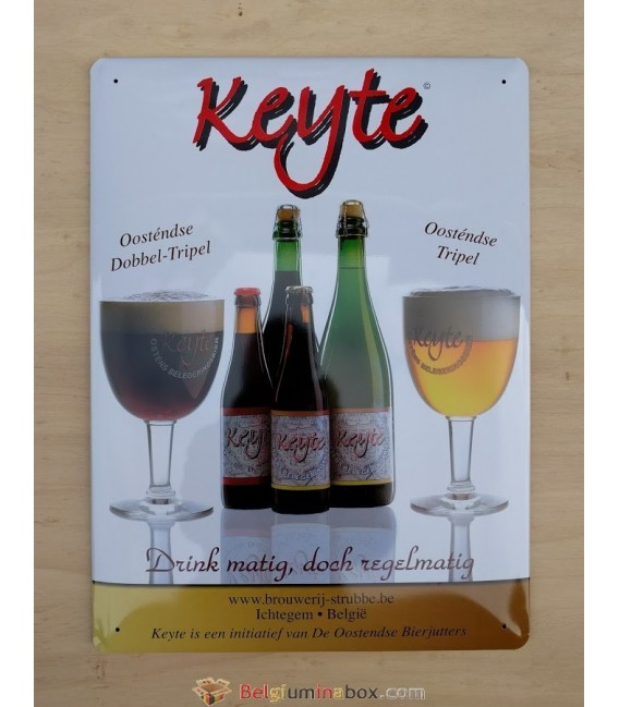 Keyte beer-sign in tin-metal