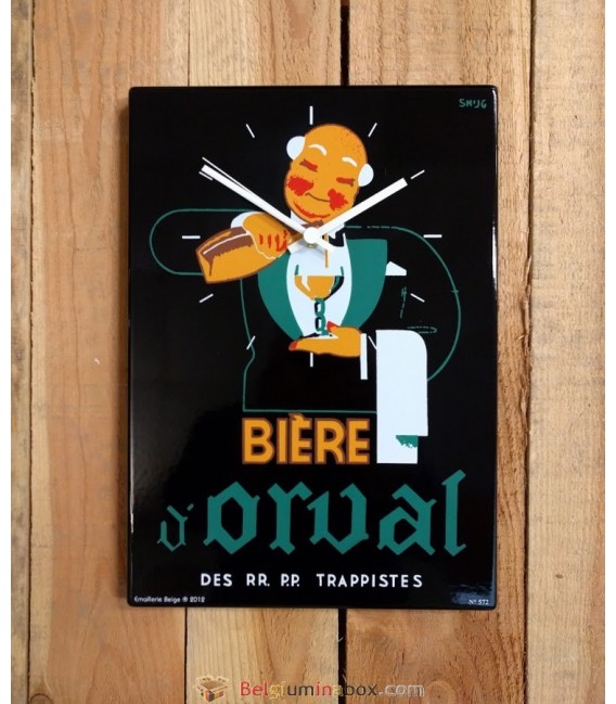 Bière d'Orval Clock in Emaille