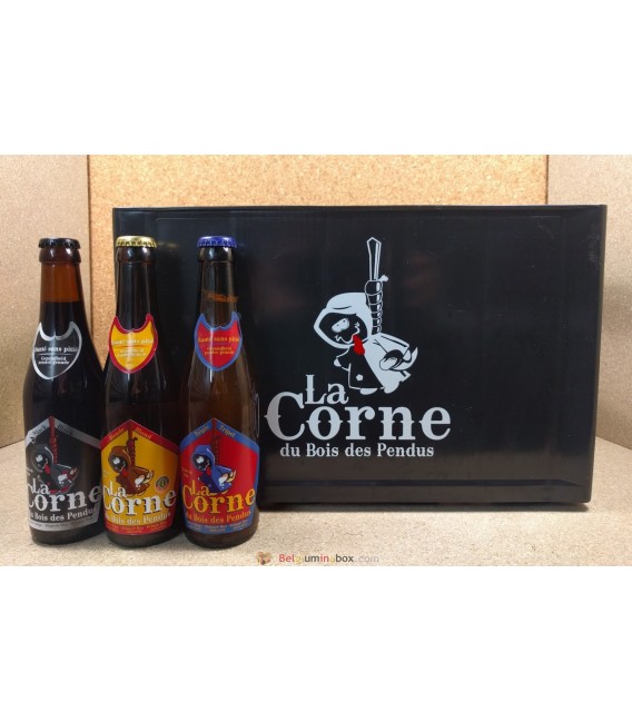 La Corne du Bois des Pendus Blonde-Triple-Black mixed crate 24 x 33 cl
