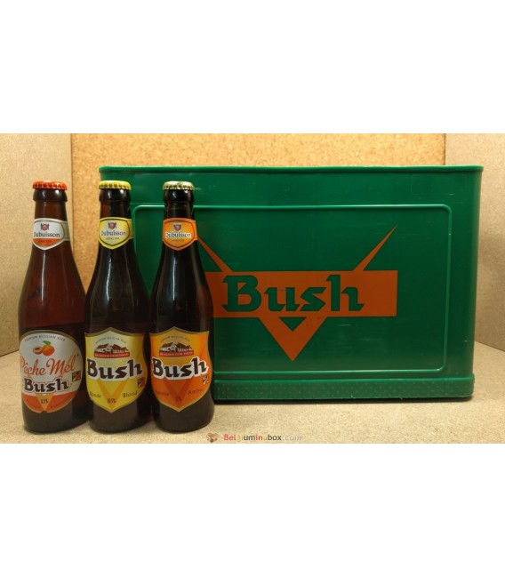 Bush (Blond-Amber-Pêche) mixed crate 24 x 33 cl