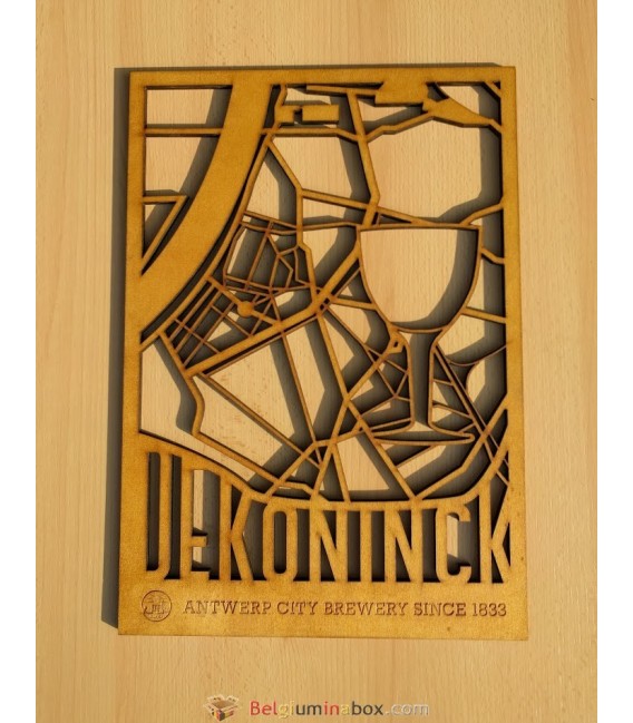 De Koninck beer-frame in wood