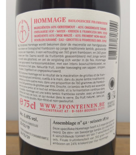 3 Fonteinen Hommage Bio Frambozen 2018 2019 75 Cl