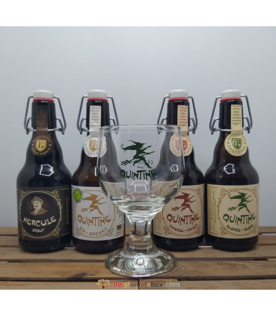 Quintine & Hercule Brewery Pack (4x33cl) + FREE Quintine Glass