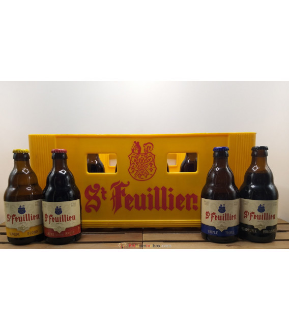 St Feuillien mixed crate (Blonde-Brune-Triple-Quad) 24 x 33 cl