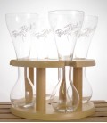 Kwak Wooden Stand for 4 Glasses (plus 1 free Glass) 33 cl